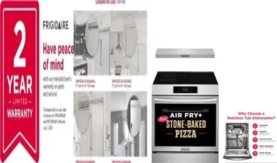 5 Piece Package Includes Refrigerator, Freezer, Range, Hood And Dishwasher