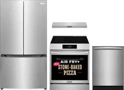 4 Piece Package Includes Refrigerator, Range, Hood And Dishwasher