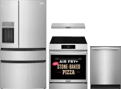 4 Piece Package Includes Refrigerator, Range, Hood And Dishwasher