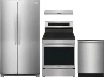 4 Piece Package Includes Refrigerator, Range, Hood And Dishwasher