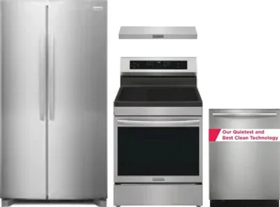4 Piece Package Includes Refrigerator, Range, Hood And Dishwasher