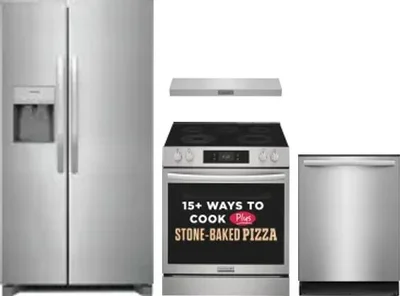 4 Piece Package Includes Refrigerator, Range, Hood And Dishwasher