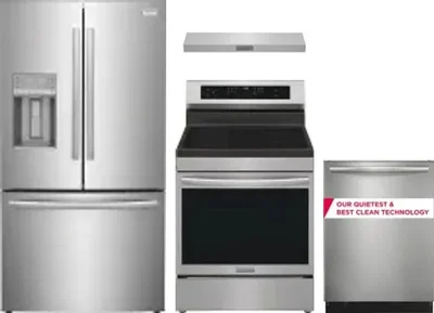 4 Piece Package Includes Refrigerator, Range, Hood And Dishwasher