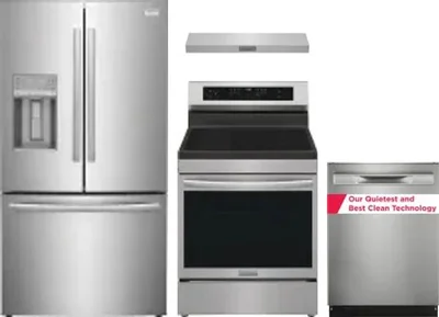 4 Piece Package Includes Refrigerator, Range, Hood And Dishwasher