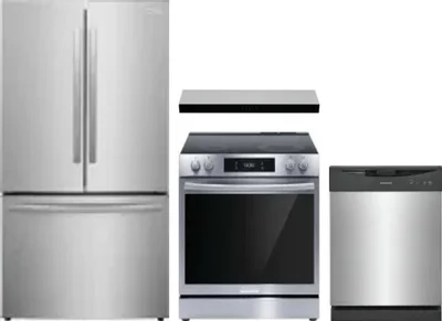 4 Piece Package Includes Refrigerator, Range, Hood And Dishwasher