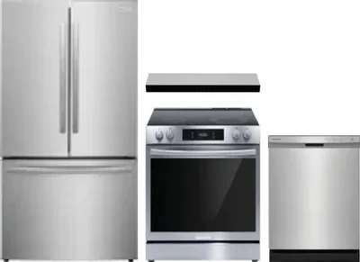 4 Piece Package Includes Refrigerator, Range, Hood And Dishwasher