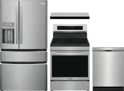 4 Piece Package Includes Refrigerator, Range, Hood And Dishwasher