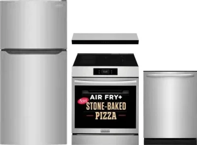 4 Piece Package Includes Refrigerator, Range, Hood And Dishwasher
