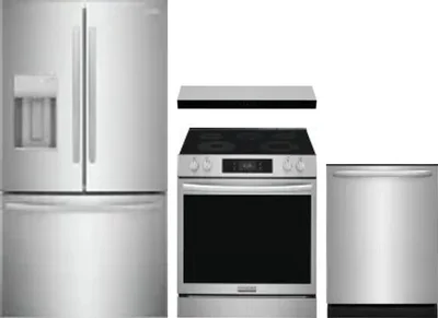 4 Piece Package Includes Refrigerator, Range, Hood And Dishwasher
