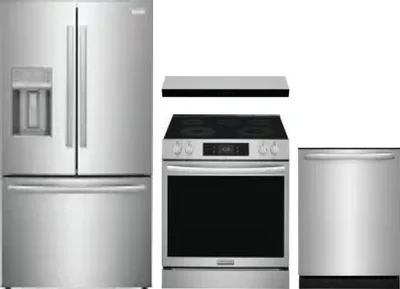 4 Piece Package Includes Refrigerator, Range, Hood And Dishwasher