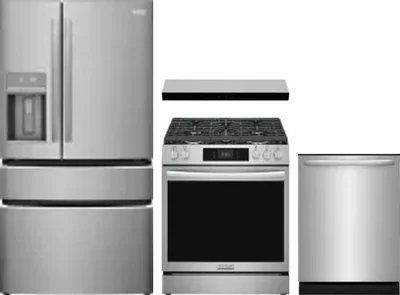 4 Piece Package Includes Refrigerator, Range, Hood And Dishwasher