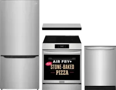 4 Piece Package Includes Refrigerator, Range, Hood And Dishwasher