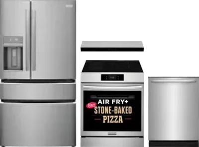 4 Piece Package Includes Refrigerator, Range, Hood And Dishwasher