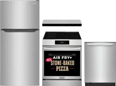 4 Piece Package Includes Refrigerator, Range, Hood And Dishwasher