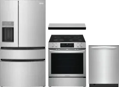 4 Piece Package Includes Refrigerator, Range, Hood And Dishwasher
