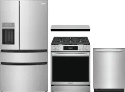 4 Piece Package Includes Refrigerator, Range, Hood And Dishwasher