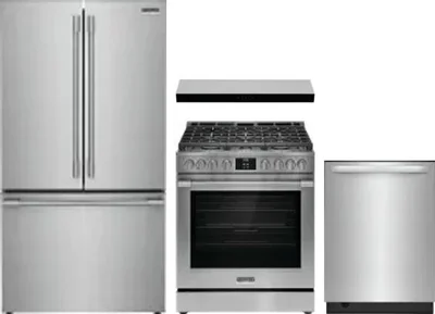 4 Piece Package Includes Refrigerator, Range, Hood And Dishwasher