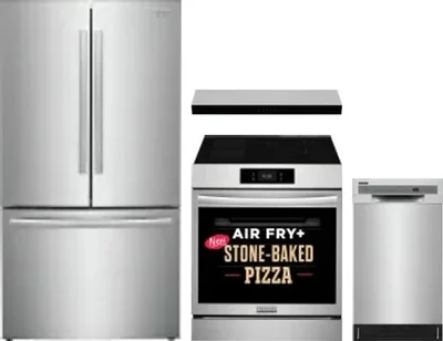 4 Piece Package Includes Refrigerator, Range, Hood And Dishwasher