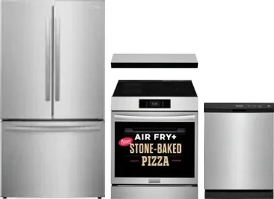 4 Piece Package Includes Refrigerator, Range, Hood And Dishwasher