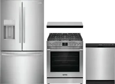 4 Piece Package Includes Refrigerator, Range, Hood And Dishwasher