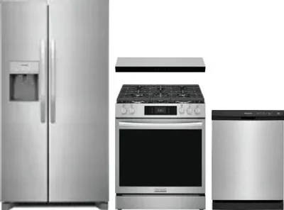 4 Piece Package Includes Refrigerator, Range, Hood And Dishwasher