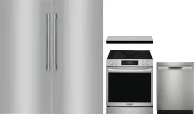 5 Piece Package Includes Refrigerator, Freezer, Range, Hood And Dishwasher
