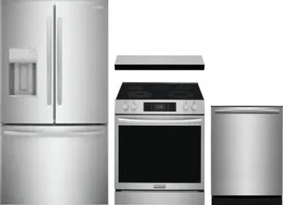 4 Piece Package Includes Refrigerator, Range, Hood And Dishwasher