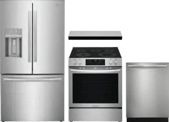 4 Piece Package Includes Refrigerator, Range, Hood And Dishwasher