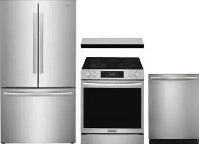 4 Piece Package Includes Refrigerator, Range, Hood And Dishwasher