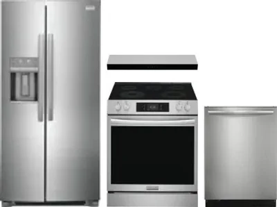 4 Piece Package Includes Refrigerator, Range, Hood And Dishwasher
