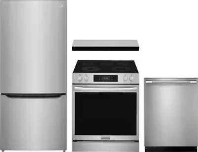 4 Piece Package Includes Refrigerator, Range, Hood And Dishwasher