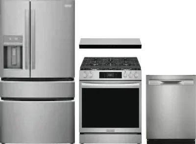4 Piece Package Includes Refrigerator, Range, Hood And Dishwasher
