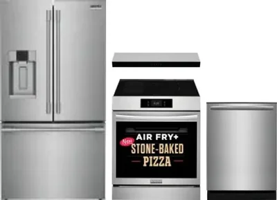 4 Piece Package Includes Refrigerator, Range, Hood And Dishwasher