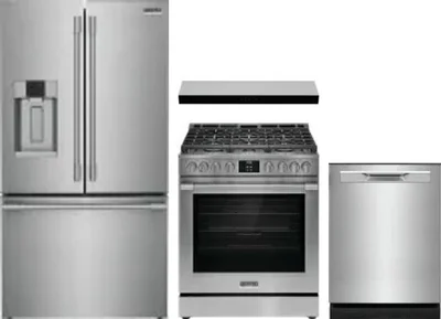 4 Piece Package Includes Refrigerator, Range, Hood And Dishwasher