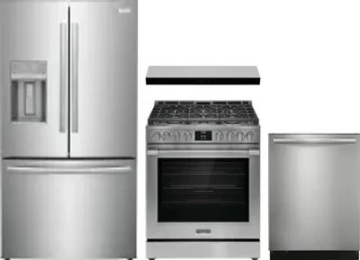 4 Piece Package Includes Refrigerator, Range, Hood And Dishwasher
