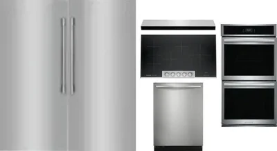 6 Piece Package Includes Refrigerator, Freezer, Cooktop, Wall Oven, Hood And Dishwasher