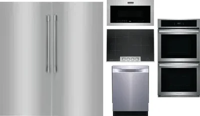 6 Piece Package Includes Refrigerator, Freezer, Cooktop, Wall Oven, Microwave And Dishwasher
