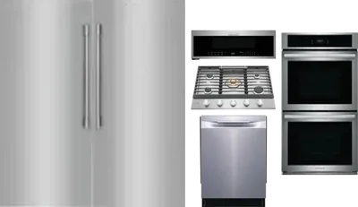 6 Piece Package Includes Refrigerator, Freezer, Cooktop, Wall Oven, Microwave And Dishwasher