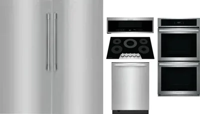 6 Piece Package Includes Refrigerator, Freezer, Cooktop, Wall Oven, Microwave And Dishwasher