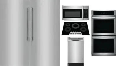 6 Piece Package Includes Refrigerator, Freezer, Cooktop, Wall Oven, Microwave And Dishwasher