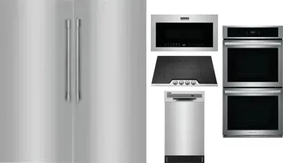 6 Piece Package Includes Refrigerator, Freezer, Cooktop, Wall Oven, Microwave And Dishwasher
