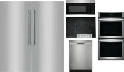 6 Piece Package Includes Refrigerator, Freezer, Cooktop, Wall Oven, Microwave And Dishwasher