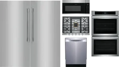 6 Piece Package Includes Refrigerator, Freezer, Cooktop, Wall Oven, Microwave And Dishwasher