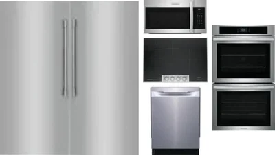 6 Piece Package Includes Refrigerator, Freezer, Cooktop, Wall Oven, Microwave And Dishwasher