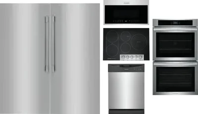 6 Piece Package Includes Refrigerator, Freezer, Cooktop, Wall Oven, Microwave And Dishwasher