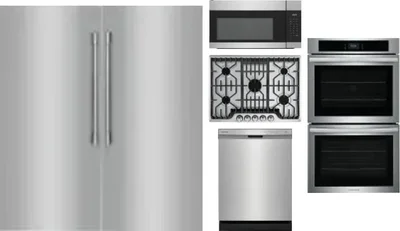 6 Piece Package Includes Refrigerator, Freezer, Cooktop, Wall Oven, Microwave And Dishwasher
