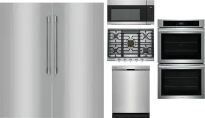6 Piece Package Includes Refrigerator, Freezer, Cooktop, Wall Oven, Microwave And Dishwasher