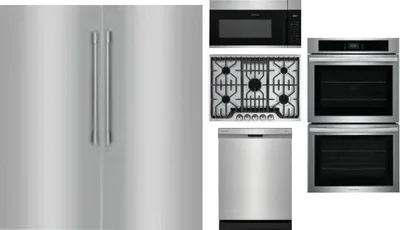 6 Piece Package Includes Refrigerator, Freezer, Cooktop, Wall Oven, Microwave And Dishwasher