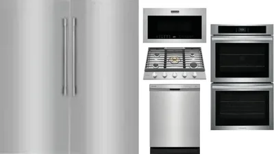 6 Piece Package Includes Refrigerator, Freezer, Cooktop, Wall Oven, Microwave And Dishwasher