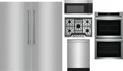 6 Piece Package Includes Refrigerator, Freezer, Cooktop, Wall Oven, Microwave And Dishwasher